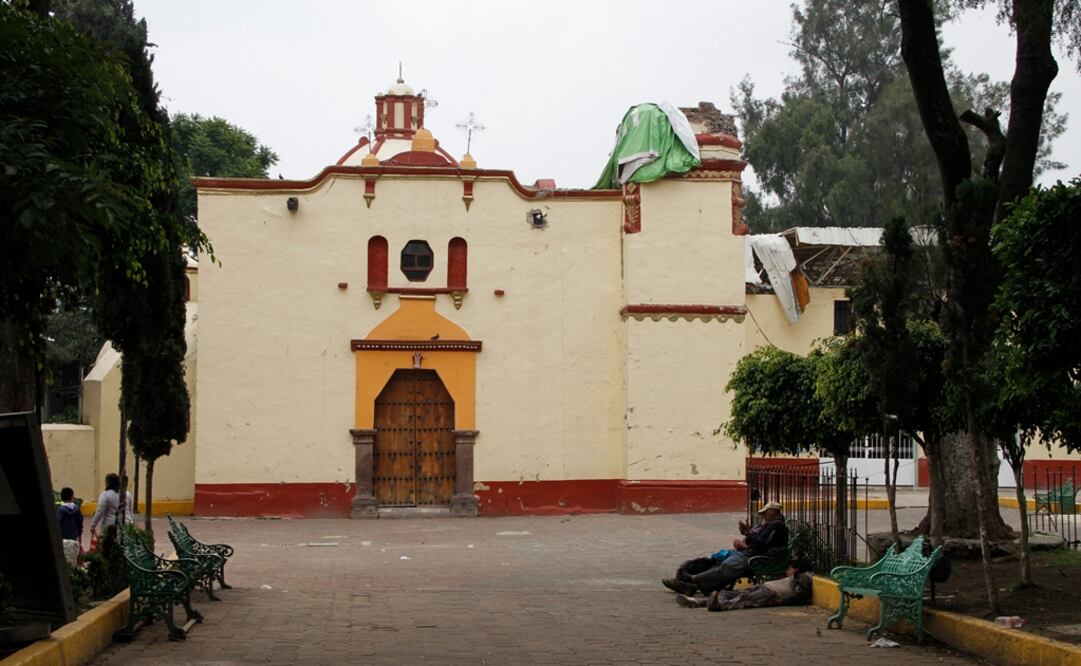 El INAH y especialistas de diversas instituciones tienen claro la necesidad de privilegiar la seguridad estructural de los inmuebles afectados por los sismos de septiembre de 2017. En la imagen la Parroquia de San Gregorio Magno, en Xochimilco. Foto: Yadin Xolalpa / EL UNIVERSAL