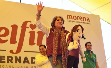 Delfina Gómez se reúne con militantes del PVEM en Xonacatlán; le regalan "Delfinitas"