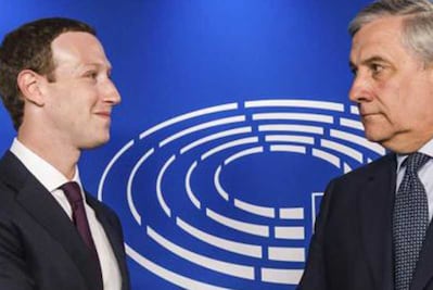 Mark Zuckerberg en el Parlamento Europeo