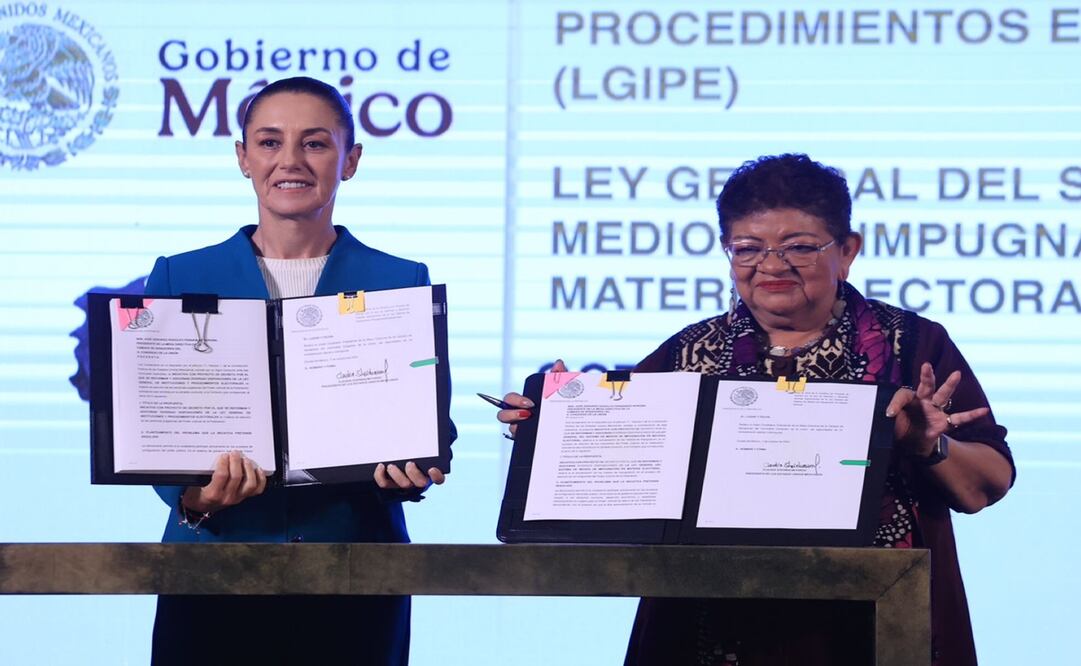 La presidenta Claudia Sheinbaum anuncia el 7 de octubre una iniactiva para modificar a la Ley General de Procedimientos Electorales y Medios de Impugnación para la elección de jueces, magistrados y ministros. Foto: Berenice Fregoso / EL UNIVERSAL