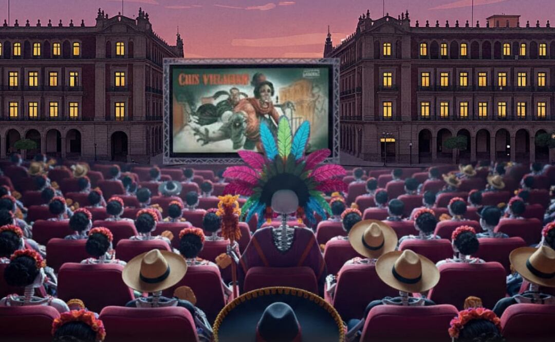 El Zócalo se convierte en sala de cine gratuita con “Ánimas y Sombras 2025”. Foto: Especial