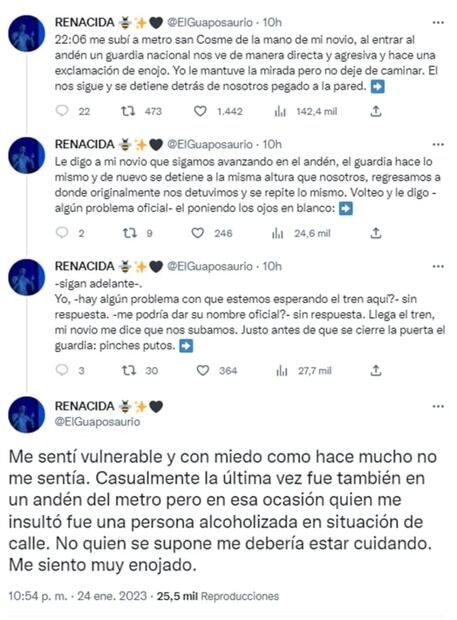 Pareja gay denuncia discriminación de Guardia Nacional en Metro San Cosme: "Me sentí vulnerable y con miedo"
