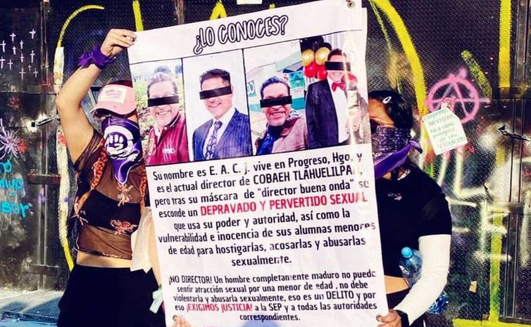 Acusan de acoso sexual a director de Colegio de Bachilleres de Tlahuelilpan, Hidalgo (10/03/2025). Foto: Especial/El Universal