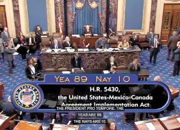 Senado de EU dice yes al T-MEC; sólo falta Canadá