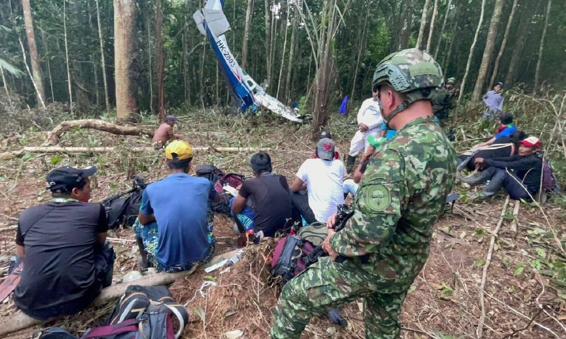 Búsqueda de niños perdidos en Guaviare. FOTO: Fuerzas Militares de Colombia
