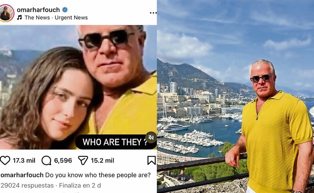 El exjurado Omar Harfouch insinuó un vínculo entre Fátima y Raúl Rocha con una imagen manipulada. La foto original, publicada en 2023, no incluye a la mexicana. Fotos: Instagram