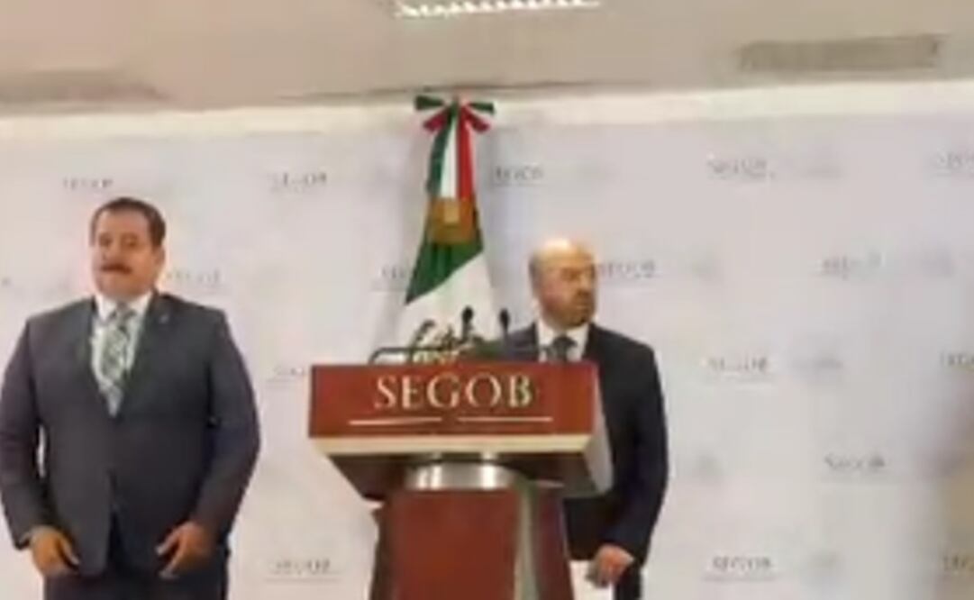 Captura de pantalla de la transmisión de la Secretaría de Gobernación en redes sociales