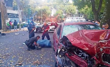Conductor ebrio de BMW se pasa semáforo en rojo y mata motociclista en Coyoacán