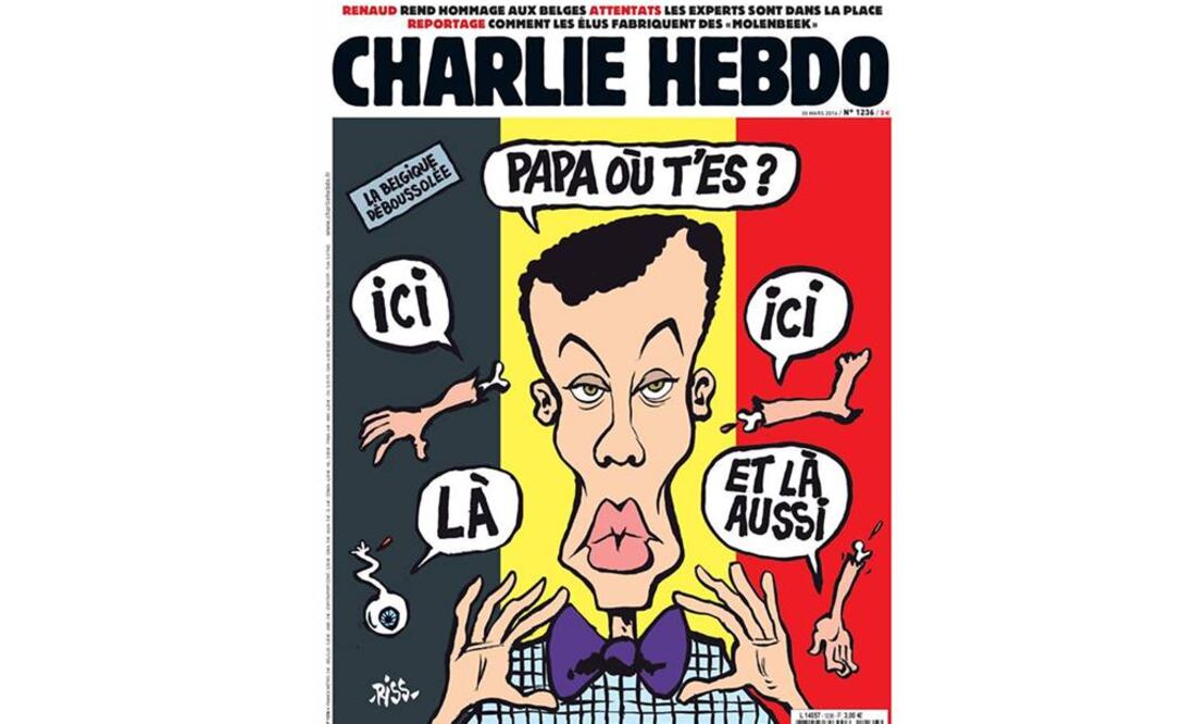 "Charlie Hebdo" se mofa de atentados de Bruselas