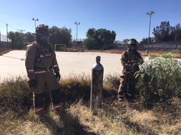 Hallan cerca de escuela primer tanque de gas cloro