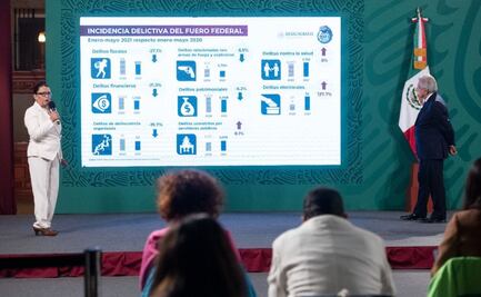 Se ha contenido tendencia a la alza en delitos de alto impacto, afirma Rosa Icela Rodríguez