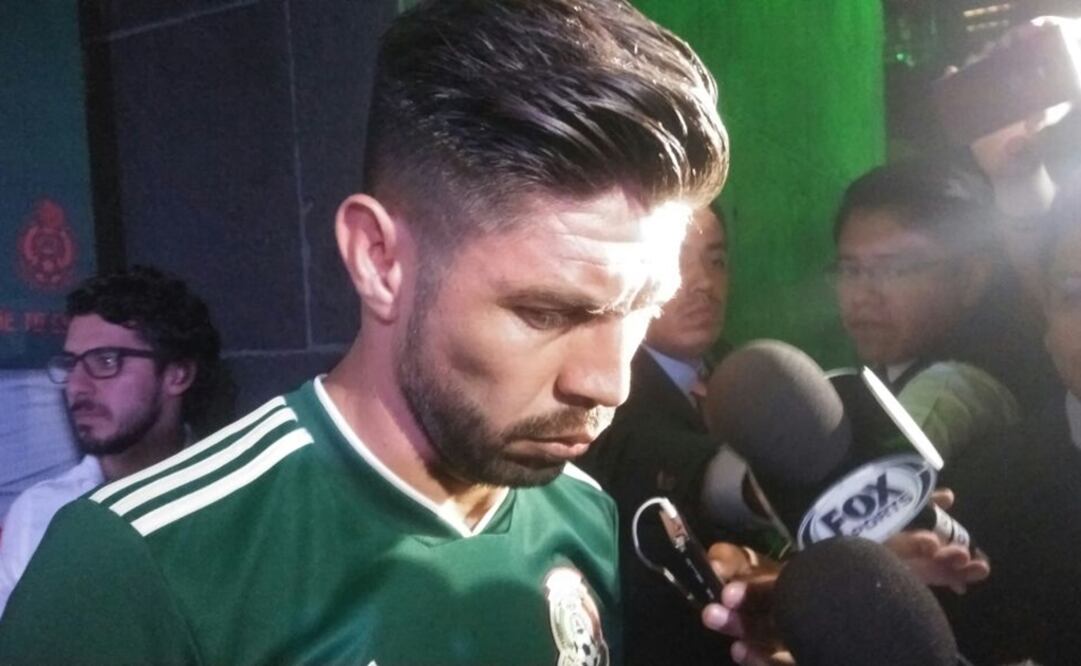 Daniel Blumrosen/ EL UNIVERSAL. Oribe Peralta asistió a la presentación de la playera del Tri.
