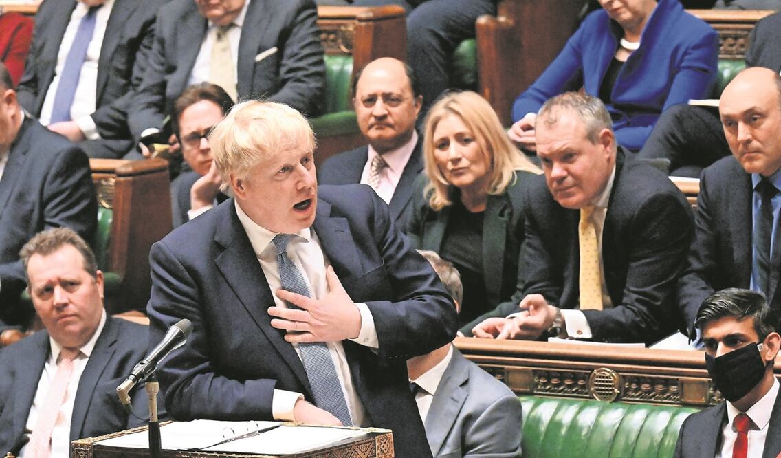 El primer ministro británico, Boris Johnson, en su comparecencia en la Cámara de los Comunes en la que garantizó gobernabilidad. Foto: JESSICA TAYLOR/ AFP