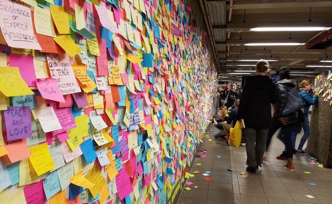 Un muro para Trump… en el metro de NY