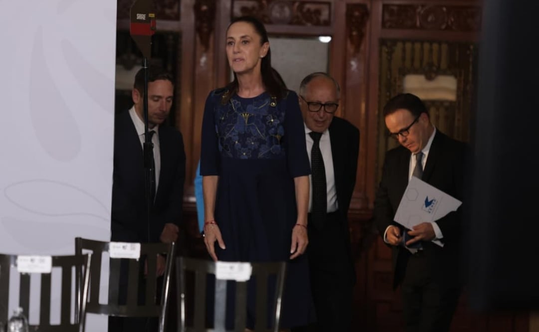 La presidenta Claudia Sheinbaum en la “Mañanera del Pueblo” del 28 de mayo de 2026 en Palacio Nacional. Foto: Carlos Mejía/ EL UNIVERSAL