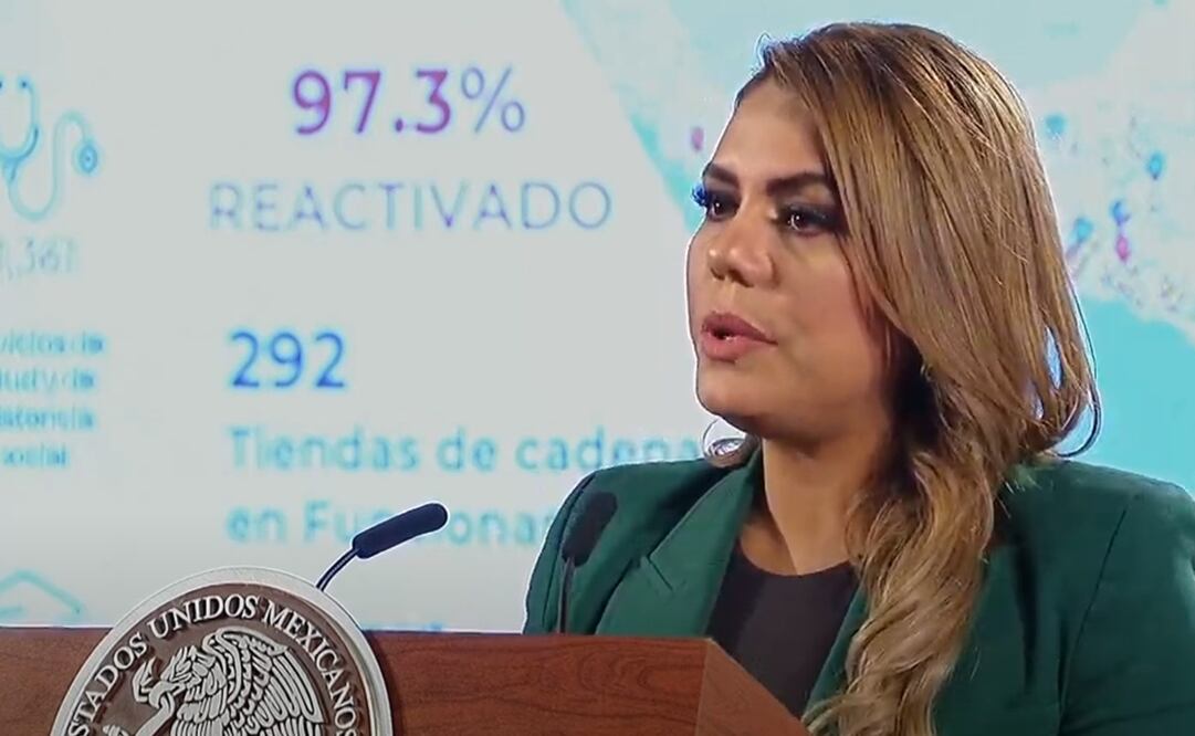 Evelyn Salgado presentó avances del plan de reconstrucción en Acapulco. Foto: Captura