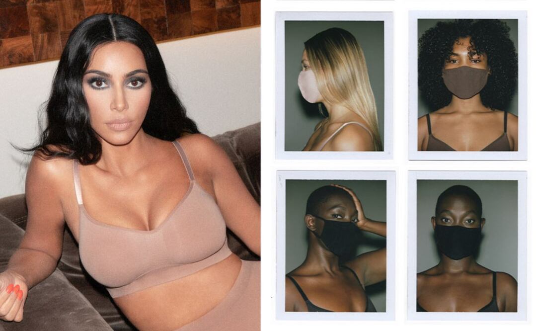 Kim Kardashian se encuentra en una dura polémica racial por su colección de cubrebocas Fotos: Twitter (@KimKrdashian)