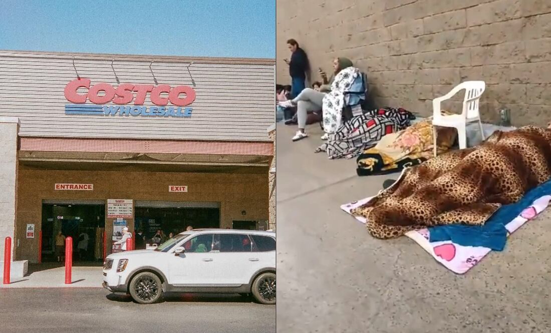 Surgen imágenes de gente durmiendo afuera de Costco. Foto: Captura de pantalla