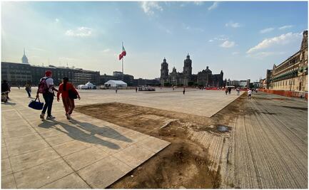 Zócalo CDMX: Avanza peatonalización; suman alrededor 12 mil metros cuadrados intervenidos