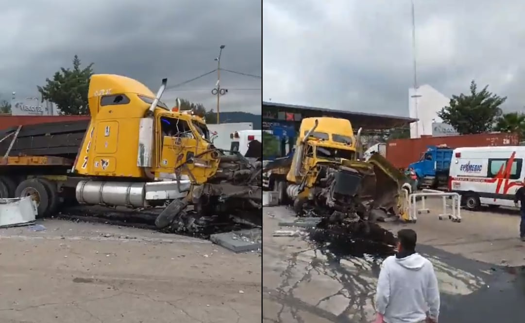 Los reportes preliminares infieren que el tráiler presentó fallas en su sistema de frenos / Foto: Captura video