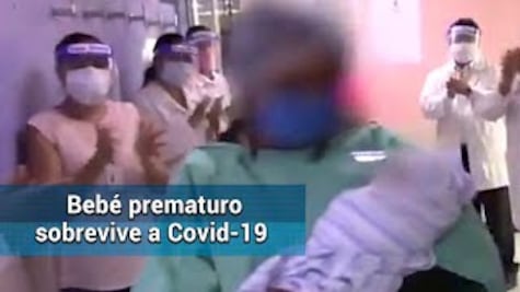 Dan de alta a bebé prematuro de madre con Covid-19 en hospital la Raza