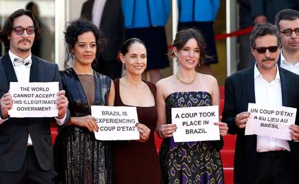 Protestan en Cannes contra "golpe de Estado en Brasil"