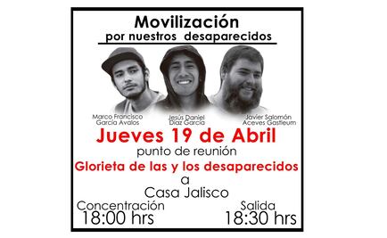 Convocan a marcha a un mes de la desaparición de estudiantes de cine en Jalisco