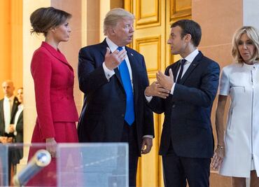 Esposa de Macron está "en muy buena forma": Trump