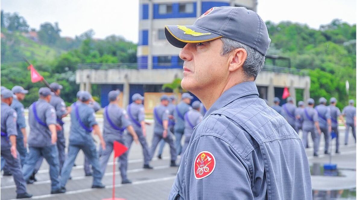 El comandante Diógenes Munhoz forma parte del Cuerpo de Bomberos de Sao Paulo. Foto: BBC