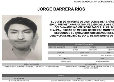 Activan alerta por menor desaparecido en CDMX; #nosfaltajorge, claman en redes