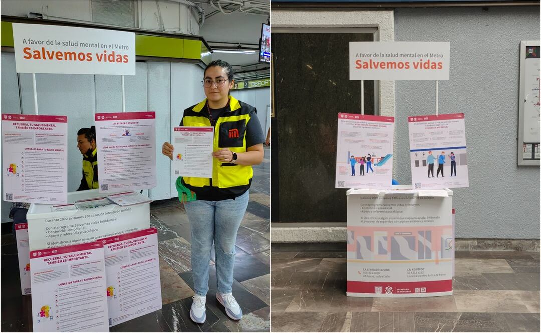 El programa institucional del Metro de la CDMX "Salvemos Vidas" arrancó su jornada de módulos itinerantes. Foto: Especial