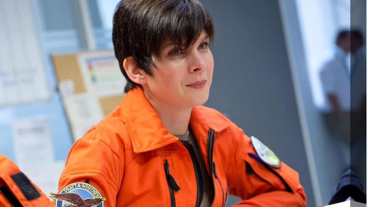 Sandra Bour Schaeffer, directora de demostraciones de Airbus, durante el Dubái Air Show. Foto: Cortesía de la armadora