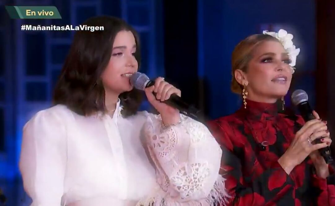 Itati Cantoral y su hija María Itati le cantaron a la Virgen "La Guadalupana".