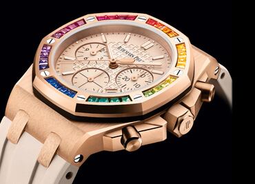 El arcoíris brillante para ellas