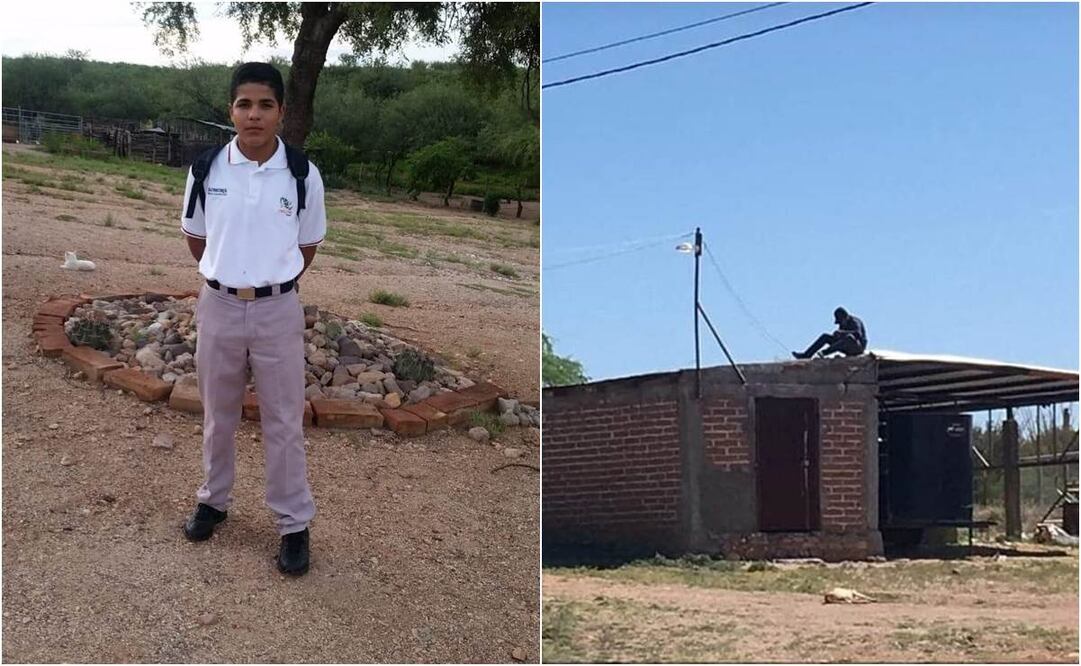 No se esconde de sus padres ni de sus hermanos... se trepa al techo de su casa para captar mejor señal de internet