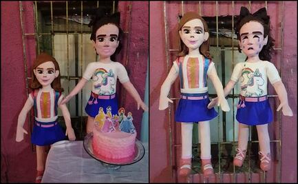 En Reynosa, crean piñata de “las niñas del pastel”