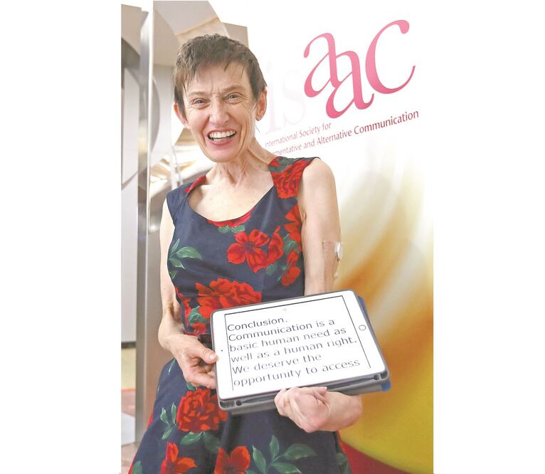 Meredith Allan es la primera presidenta de ISAAC con alguna discapacidad. Trabajó durante tres décadas en el servicio público de su país, haciendo labores de contabilidad. Foto/BERENICE FREGOSO. EL UNIVERSAL