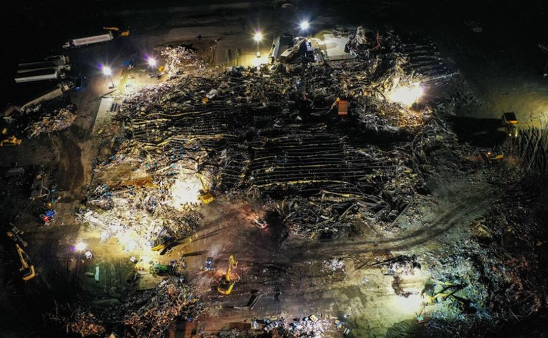 El viento destruyó por completo esta fábrica, donde el viernes a la noche trabajaban más de 110 personas. Foto: Getty Images