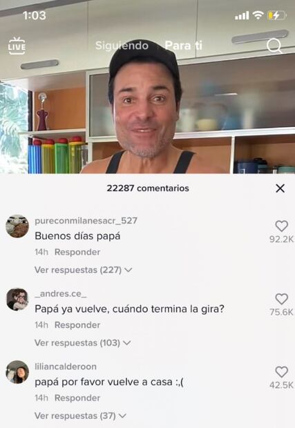 Desde la cocina, Chayanne derrite a las mamás con felicitación 