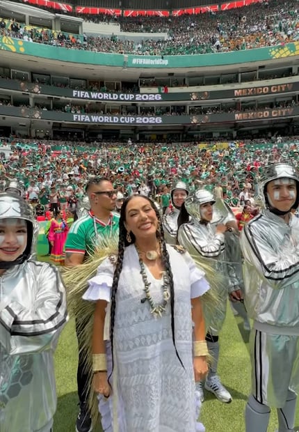 Lila Downs en su presentación en el Estadio Ciudad de México.
Foto: Instagram, vía @liladowns
