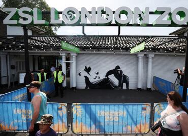 Retiran la pintura de Banksy del zoológico de Londres para "salvaguardarla"