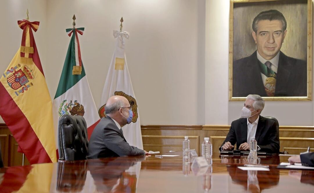El gobernador Alfredo Del Mazo Maza se reunió con el embajador Juan López-Dóriga Pérez Foto: Especial