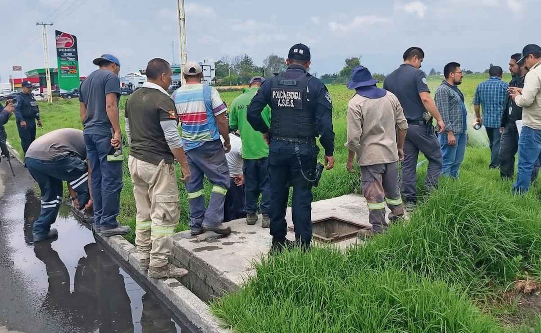 La Secretaría de Gestión Integral del Agua colabora con autoridades del Estado de México y Guardia Nacional para la clausura de tomas clandestinas en el Sistema Lerma. Foto: Especial