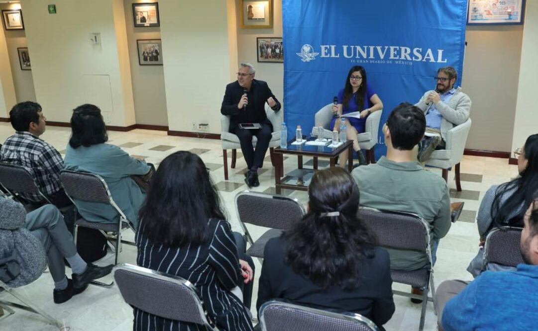 Hernán Gómez y Luis Cárdenas charlan con suscriptores de EL UNIVERSAL en un evento exclusivo. FOTO: FERNANDA ROJAS