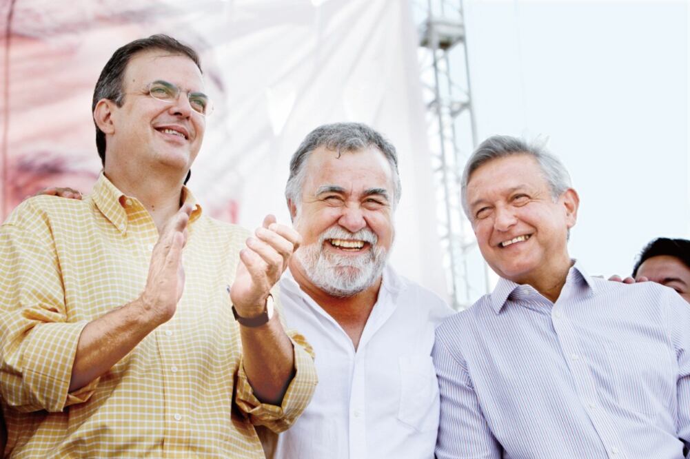 Marcelo Ebrard Casaubon, Alejandro Encinas Rodríguez y Andrés Manuel López Obrador, durante un mitin en Nezahualcóyotl en 2011. Al gobierno de Barack Obama le interesaba conocer la solidez de su alianza. Foto: ARCHIVO EL UNIVERSAL