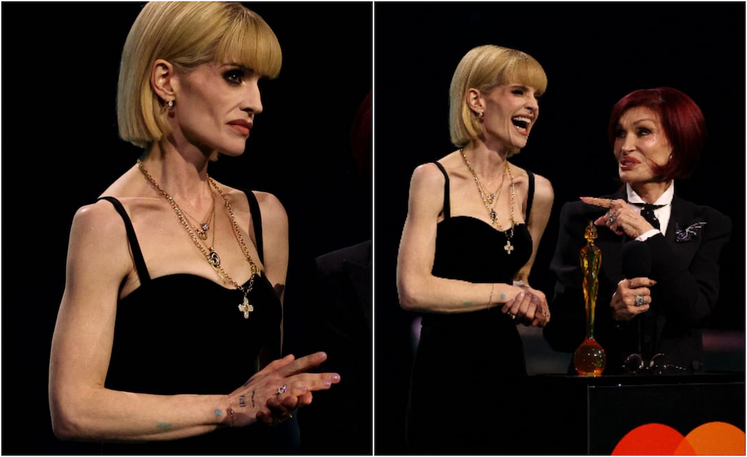 Kelly y Sharon Osbourne en la 46° edición de los Brit Awards.
Fotos: AFP / Adrian Dennis