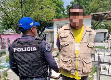 Detienen a sujeto por exhumar ilegalmente restos óseos en panteón de Iztacalco; podría enfrentar hasta 7 años de prisión
