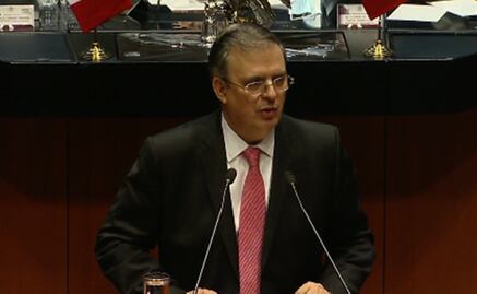 Inicia comparecencia de Ebrard ante el pleno del Senado de la República