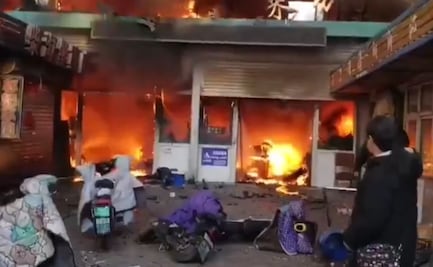 Se incendia mercado de alimentos de China; reportan al menos 8 muertos y 15 heridos