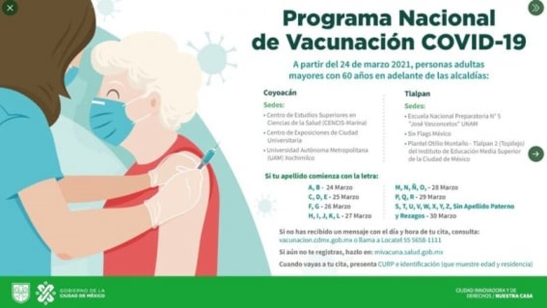 Mapa. ¿En dónde será la vacunación contra Covid-19 en Coyoacán?